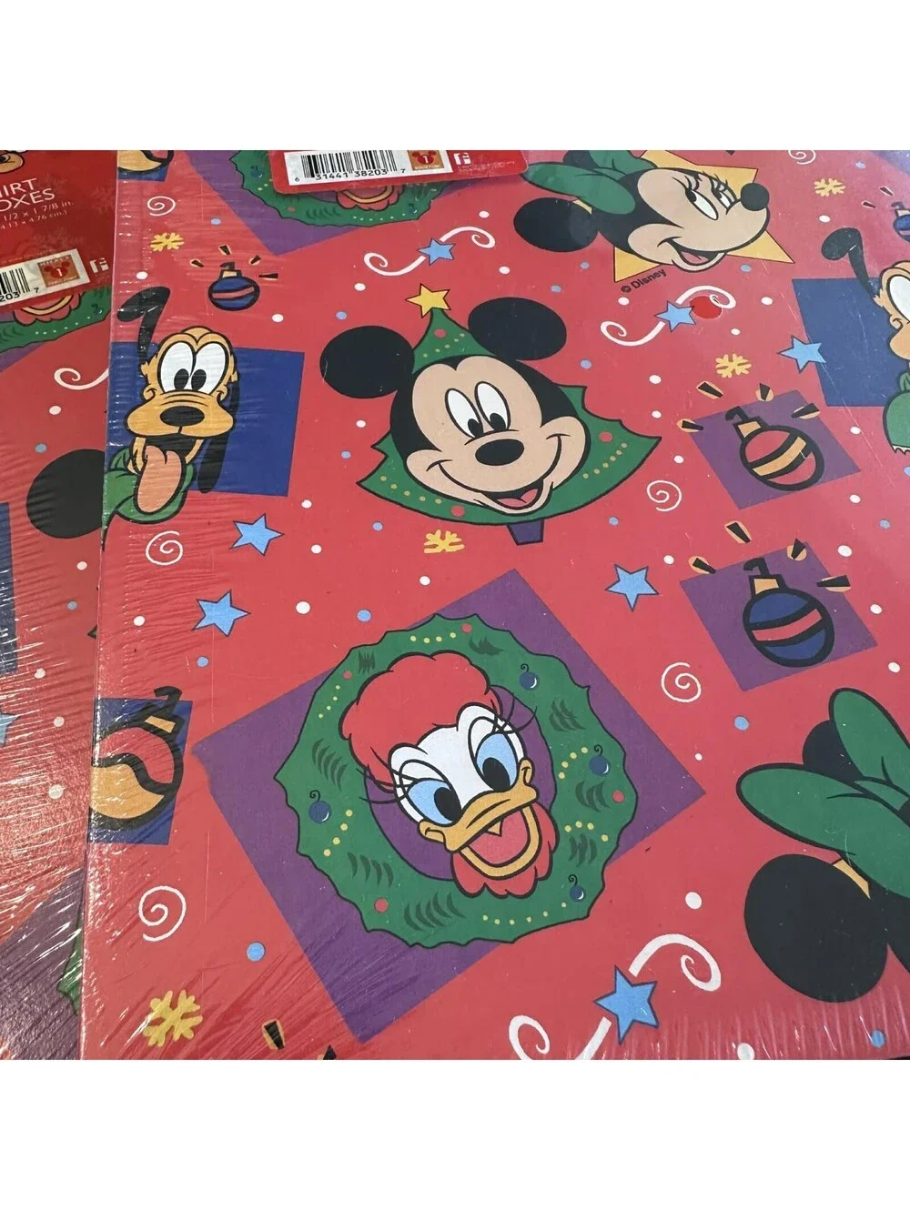 Vintage Disney Shirt Boxes Christmas Mickey Minnie Pluto 2000 Sealed 6 Total
